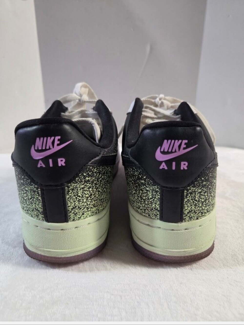 Nike Air Force 1 Low White Black with Purple And Green Accents